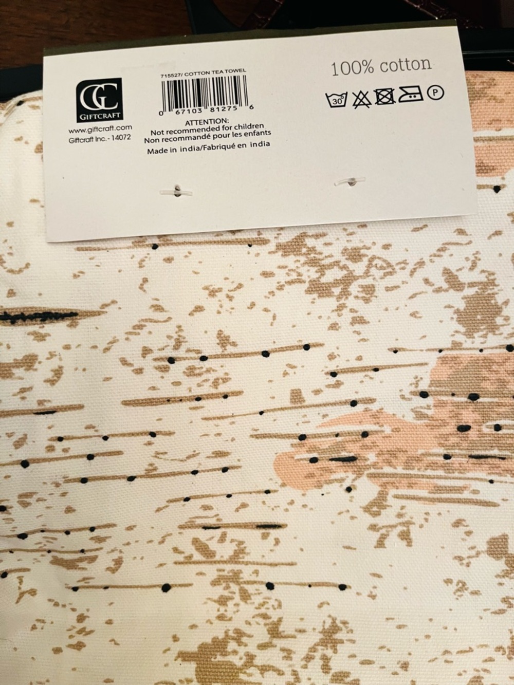 By the Lake Tea Towel Set in Black & Cream & Off-White Colors with Phrase (NWT) - Picture 6 of 10